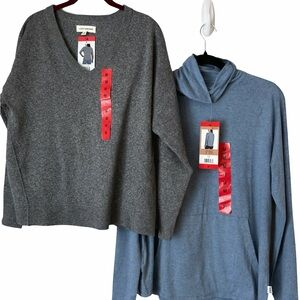 Lucky Brand + Eddie Bauer Lightweight Knit Tops — Bundle of 2 (Size M)